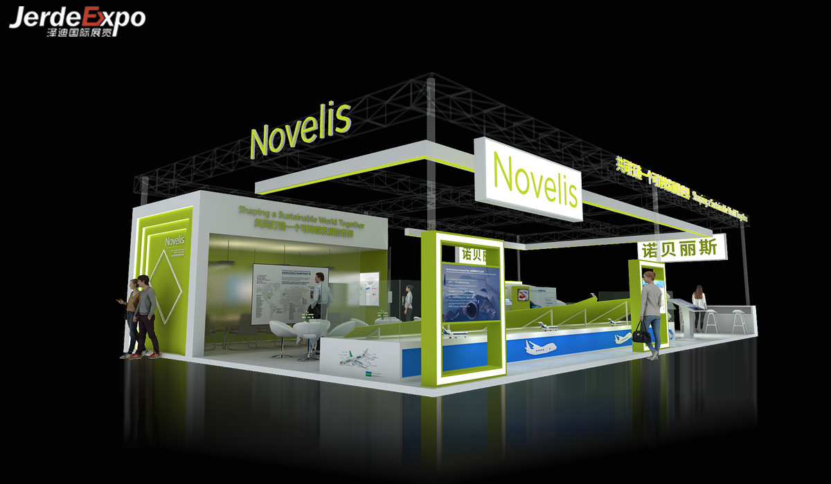 上海160㎡展臺設計效果圖