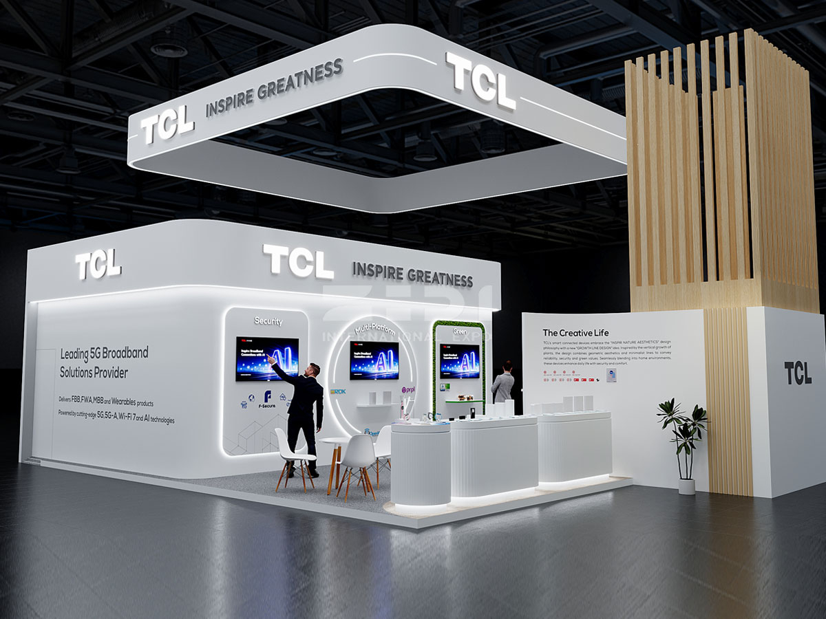 法國(guó)巴黎寬帶展臺(tái)裝修